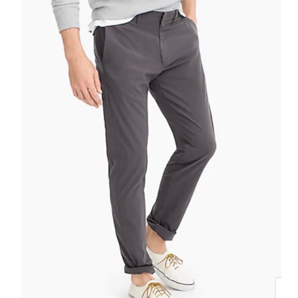 J Crew Stretch Tech Pants Charcoal Grey w Zipper Pockets 31x32 w MEASUREMENTS